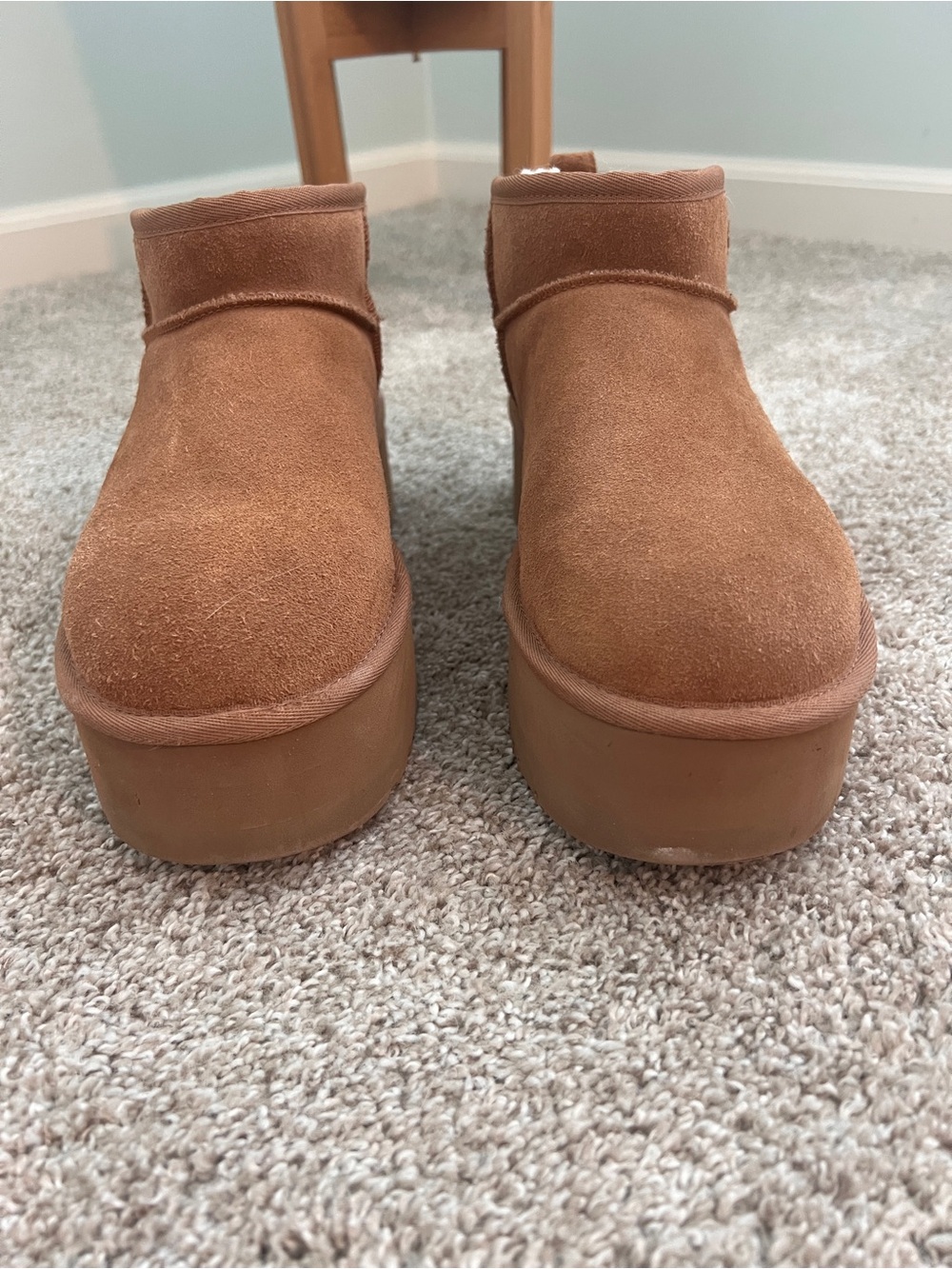 UGG Classic Mini Platform Boots Chestnut Brown Size 11